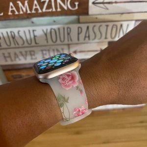 (Only Band) Silicone Band Compatible with Apple Watch Band SE 1/2/3/4/5/6/7